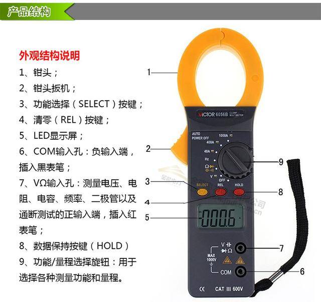 钳形电流表的使用方法与注意事项