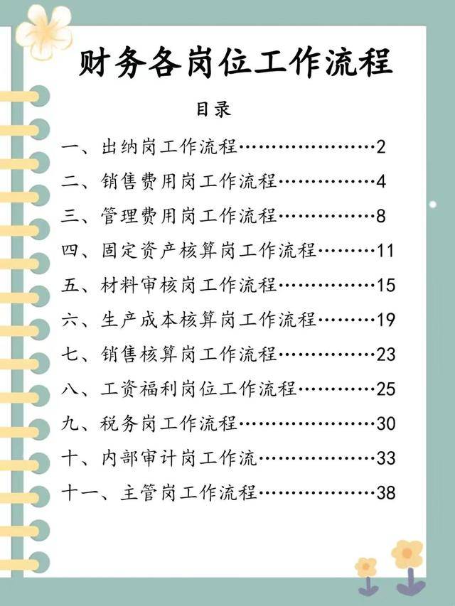财务总监直言：不知道财务工作流程的统统不要，附财务各岗位流程（财务流程问题）